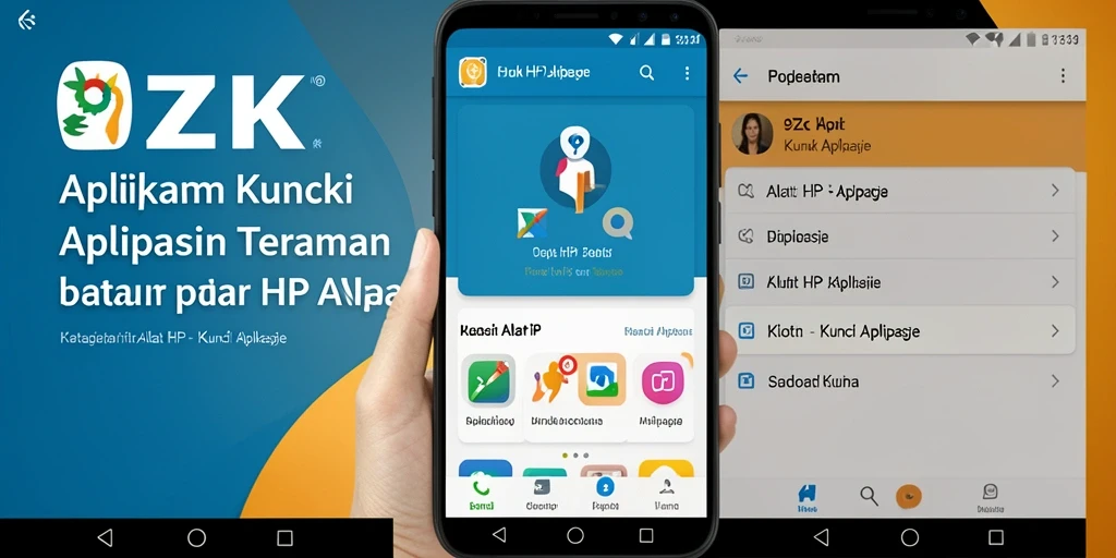 Antarmuka utama aplikasi Kunci Aplikasi 9ZK yang menarik dan mudah digunakan.