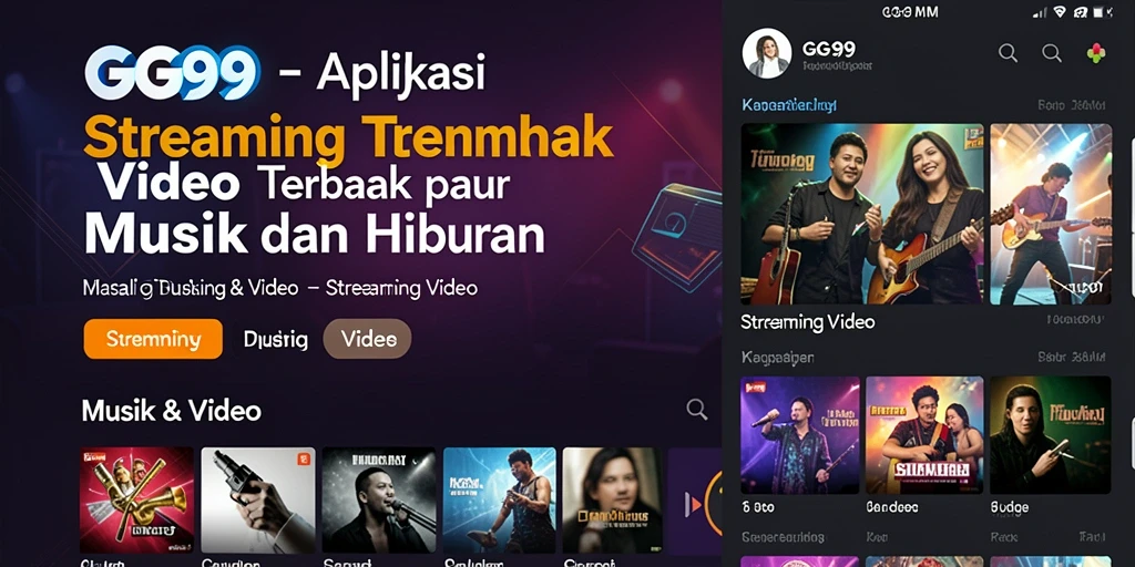 Tampilan antarmuka GG99 yang menarik dan fungsional untuk Streaming Video.