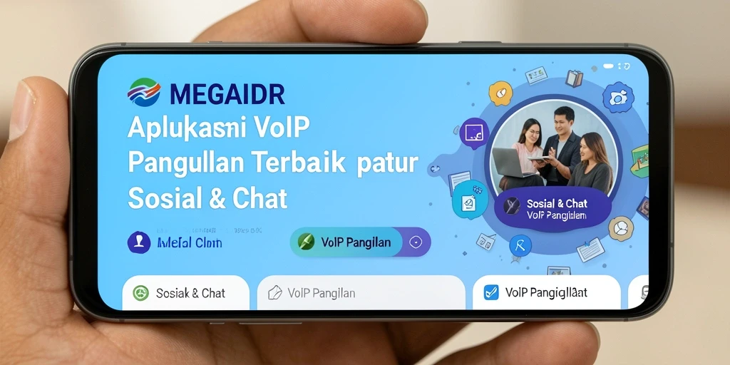Tampilan antarmuka MEGAIDR untuk panggilan VoIP yang intuitif.