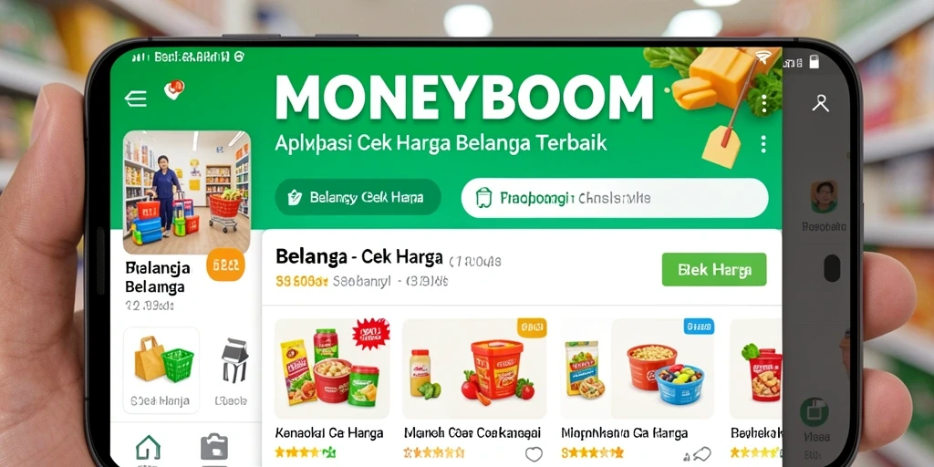 Tampilan antarmuka MONEYBOOM yang sederhana dan fungsional.