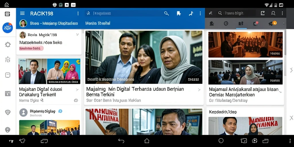 Antarmuka modern dan fungsional dari aplikasi Majalah Digital.
