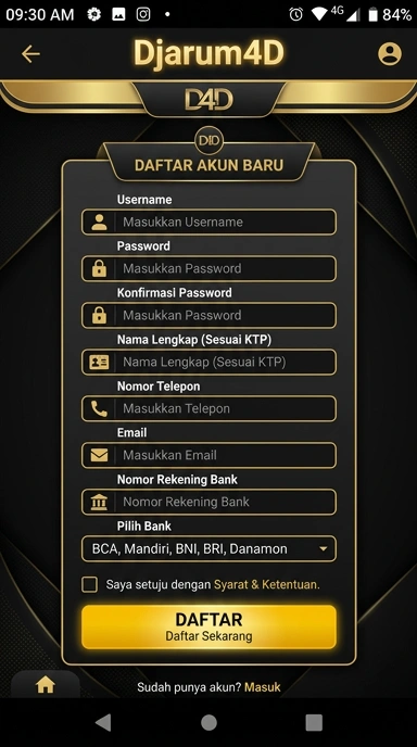 Cara Mudah Membuat Akun Baru di djarum4d